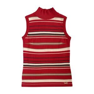 Dolce & Gabbana Striped Sleeveless Mockneck